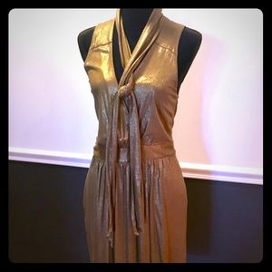 NWT Gold Laundry Dress w/ Necktie
